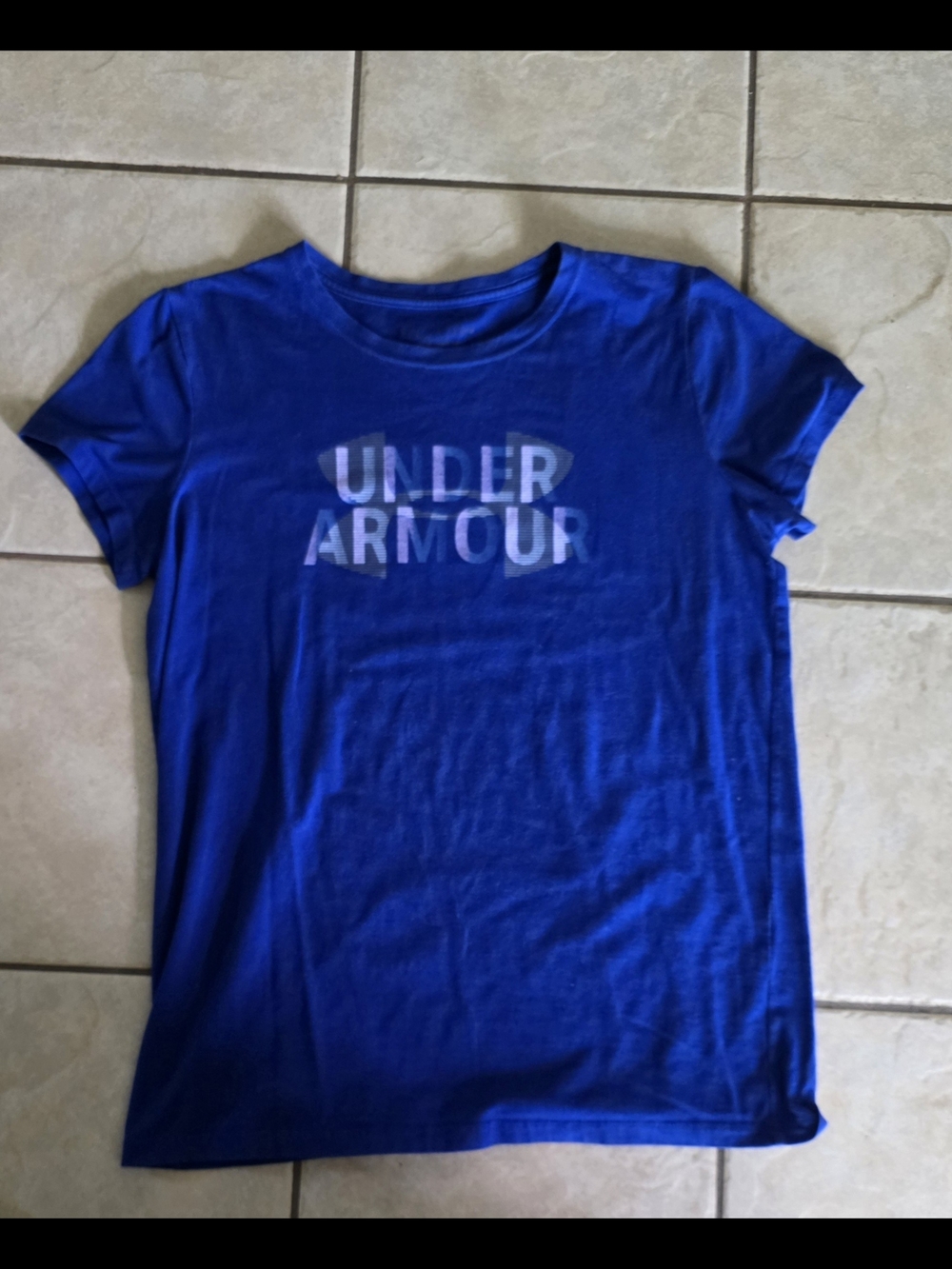 Under Armour Women Medium Blue Logo T‑Shirt